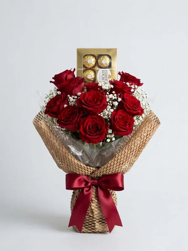 Buquê Rústico Nobre com Ferrero Rocher
